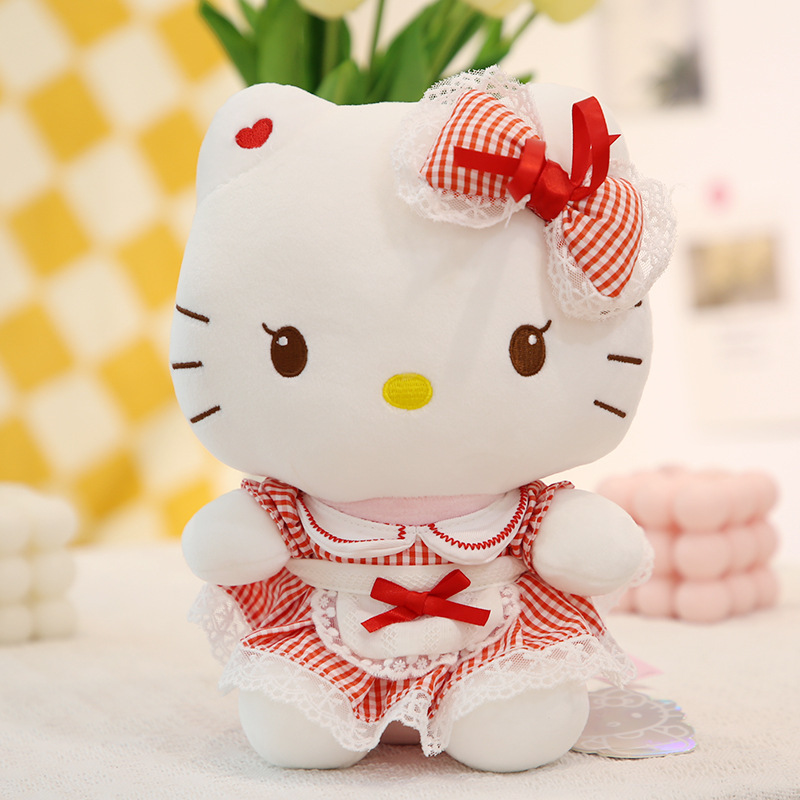 Genuine Hello Kitty Doll Hello Kitty Cat KT CAT Hello Kitty muñeca de peluche de juguete muñeca de niña