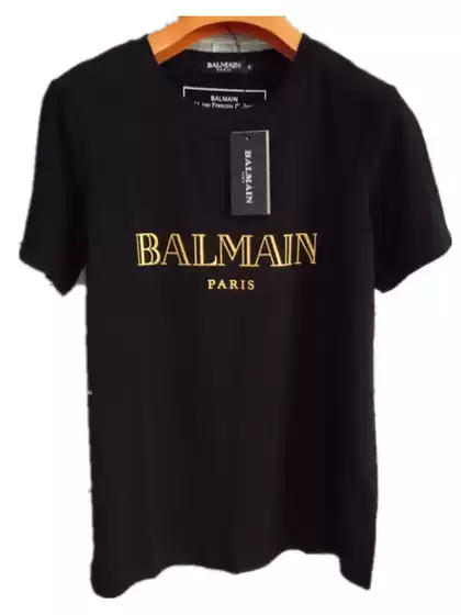 2023 Manufacturer Sells Spring and Summer New Balmain Balmain Bronzing Letter Cotton Loose T-Shirt Couple Style for Men and Women