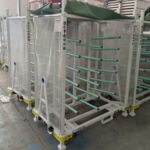 汽车零件左右c柱车间物料周转架非标制作堆垛存放架防磕碰工装车