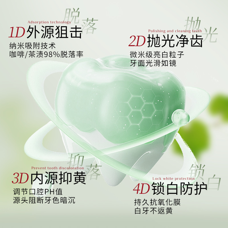 FLOWERWAY 焕白清新牙膏持久留香益生菌清新口气牙渍牙垢香水牙膏|undefined