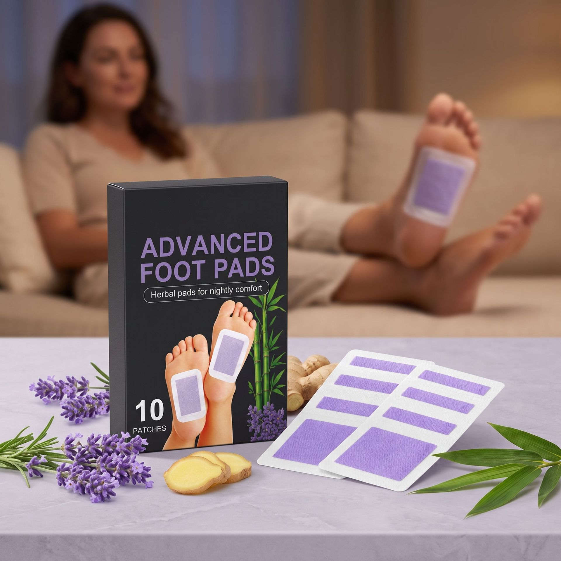 睡眠护理足贴 草本成分柔软轻薄舒适透气贴肤居家足部睡眠护理贴