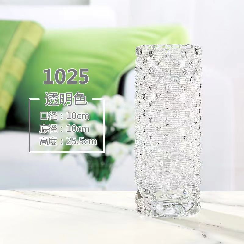 Botella de vidrio de escritorio de sala de estar flor de lujo ligera botella de vidrio de arte inswind rosa de alto nivel de cultivo de agua