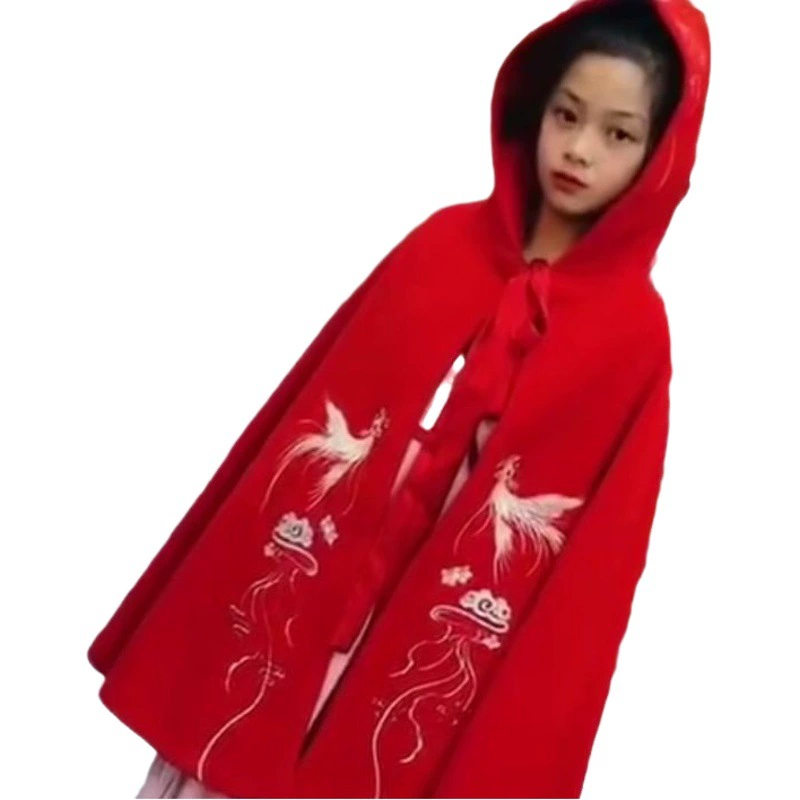 Коллекция одежды Ming Han, плащ средней длины с вышивкой в китайском стиле, утолщенная шерстяная накидка на осень и зиму