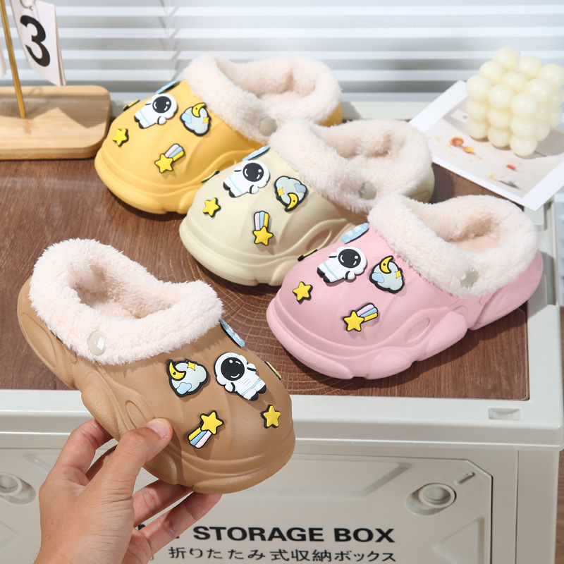 【可拆内胆】男童棉拖鞋儿童男孩女孩居家用防水加绒保暖毛拖冬季