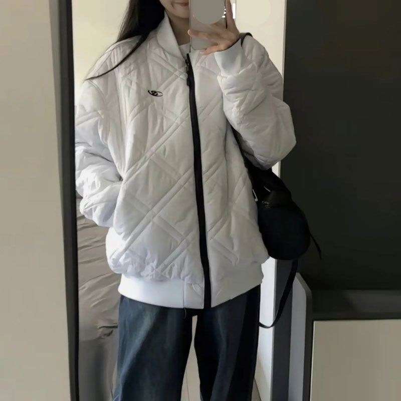 秋冬新款外套复古刺绣棉衣情侣加厚百搭宽松棒球棉服潮