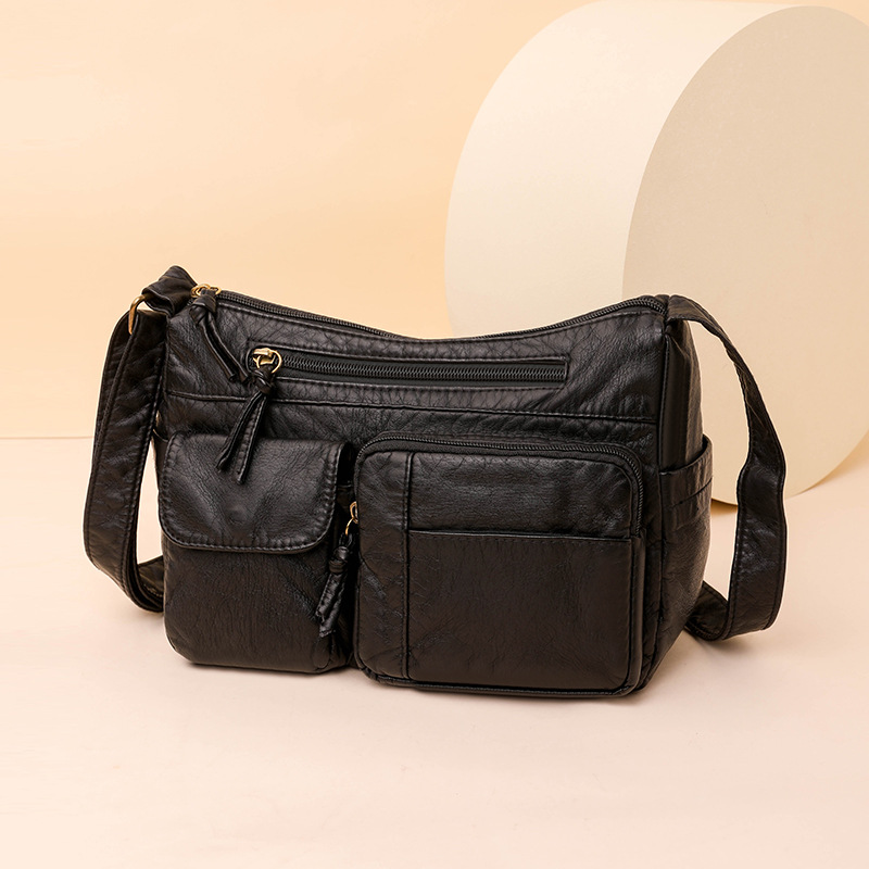 Dames schoudertas van gewassen pu-leder in retro stijl_voghion.com