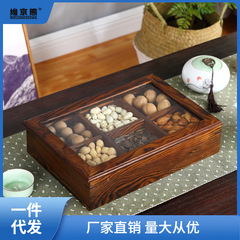 New Year's snack platter candy box dry fruit storage box melon seed fruit platter living room home use afternoon tea compartment ginger tea