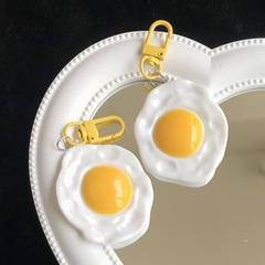 Adorable Large Size Banana Cream Fried Egg Keychain Instagram Teen Girl School Bag Hook Gift Decorative Backpack Accessory