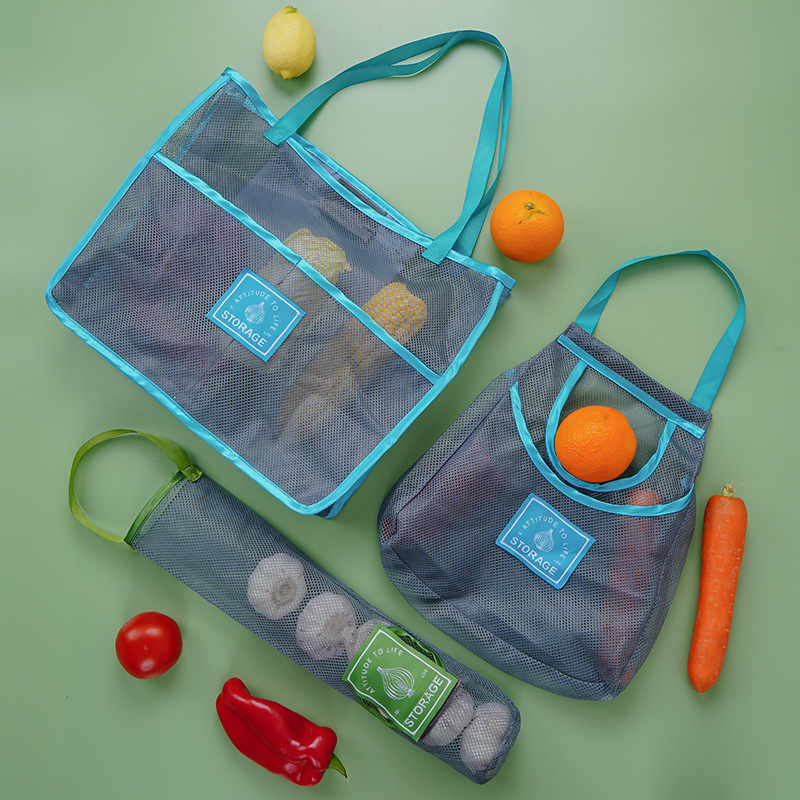 Kitchen Vegetable Storage Net Bag, Household Multi-purpose Creative Fruit Wall-Hanging Bag, Hangable Onion Garlic Storage Bag