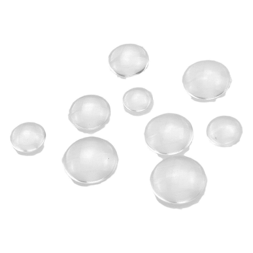 Tiempo Gema parche de vidrio redondo DIY accesorios la joyería etiqueta engomada del refrigerador blanco embrión pieza en stock al por mayor