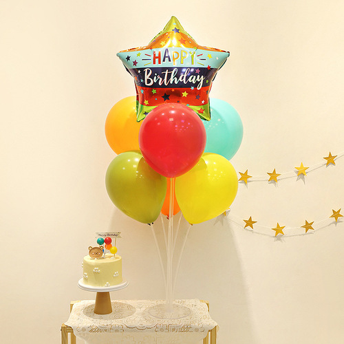 ins children's birthday decoration table floating balloons baby one-year-old party props desktop ornaments bracket scene layout