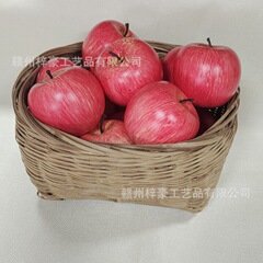 仿真水果模型厨房橱窗装饰样品仿真粉红色苹果儿童摄影道具