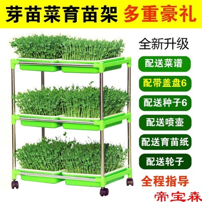 Sprouts Hydroponics multi-storey Dish rack Soilless cultivation Sprouts Nursery frame stainless steel Shelf Dish rack