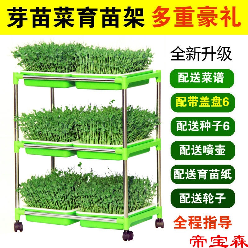 Sprouts Hydroponics multi-storey Dish rack Soilless cultivation Sprouts Nursery frame stainless steel Shelf Dish rack