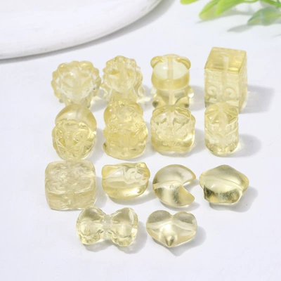 Piezoelectric Citrine Moon Heart: Zərgərlik ara hissələri