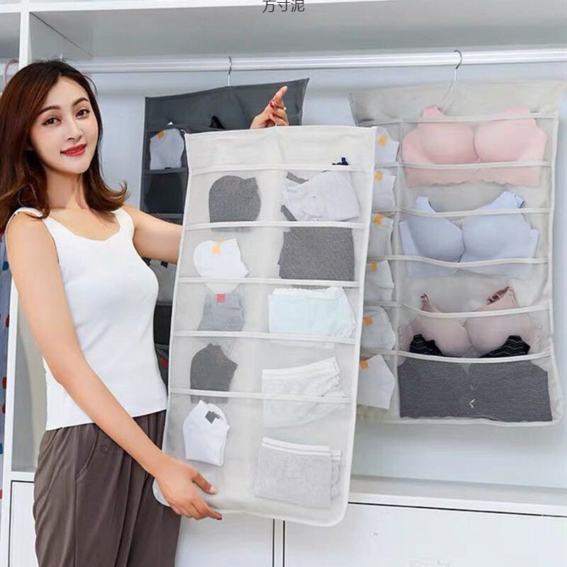 下着収納袋壁掛式ドア後吊り式下着袋吊り式靴下収納袋寮収納掛け袋工場|undefined