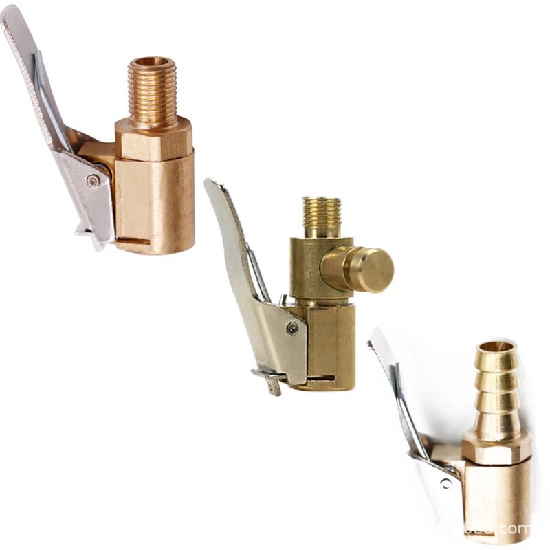Inflator Pump Connector (Carefully Selected) Brass Suction Cup Inflator Pump Valve Connector Clip-On Adapter for Car Tires