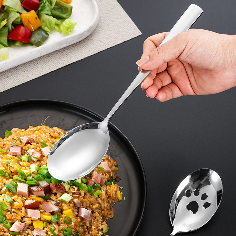 304 cubiertos de acero inoxidable cucharas comunes cucharas de buffet cucharas de comida de hotel cucharas de carne de carne de cocina cucharas