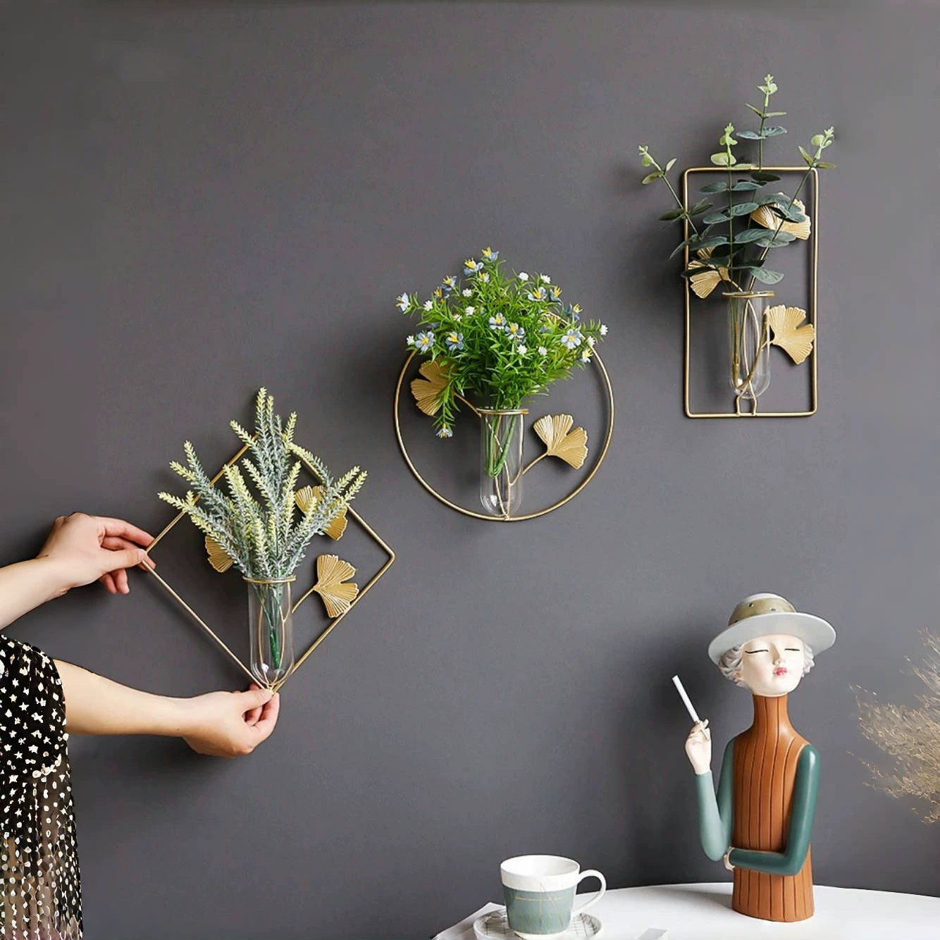 Скандинавские легкие и роскошные креативные настенные гидропонные вазы