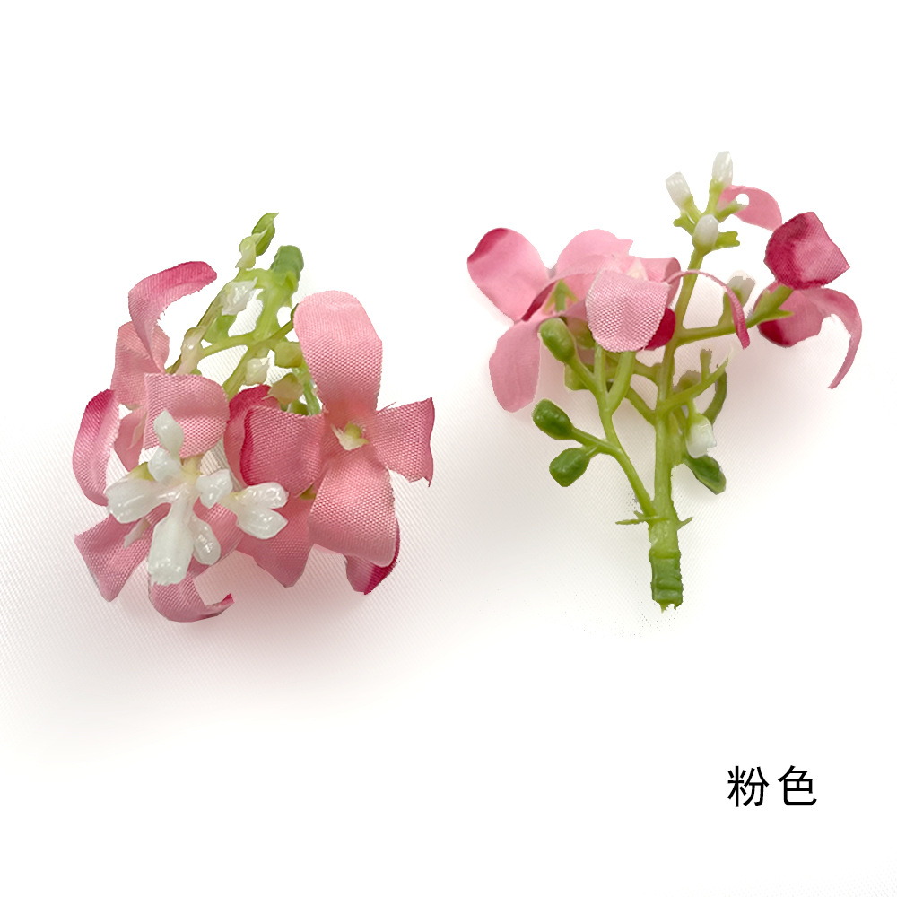 Simulación osmanthus floral cabeza DIY hecha a mano cabeza de flor de pinza tecnología de plantación verde con mano caja de regalo decoración de flores de mil lixiang