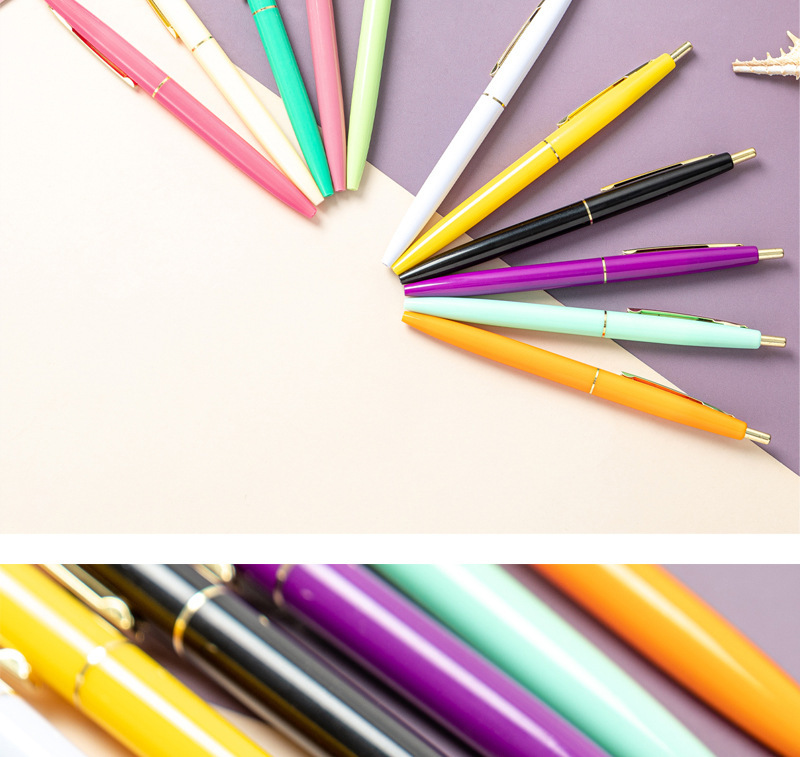 11g Weight Ballpoint Pen Stationery Type Press Multi-color Ballpoint Pen Wholesale Office Stationery Student Plastic Ball-pen