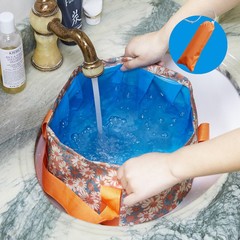 折叠水盆便携式旅行圆形耐用旅游神器户外水箱便携水桶洗脸折叠盆