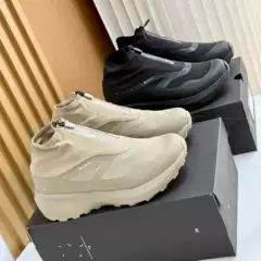 High-Quality Dongguan-Made Couple's Waterproof Hiking Shoes Autumn Winter Outdoor Zip Hiking Boots Wear-Resistant High-Top Cross-Country Sneakers