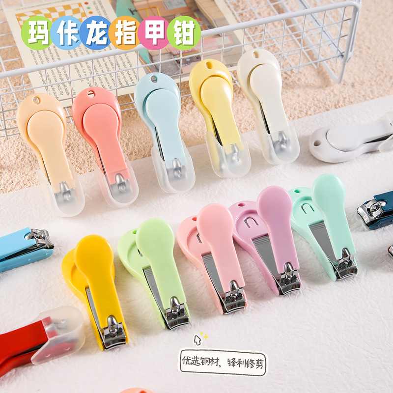 Candy Color Nail Clipper Creative Nail Clipper Portable Home Nail Clipper Anti-Splash Girls Manicure Tool