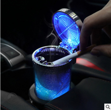 Car ashtray car air outlet colorful ashtray with LED light car colorful ashtray manufacturer wholesale