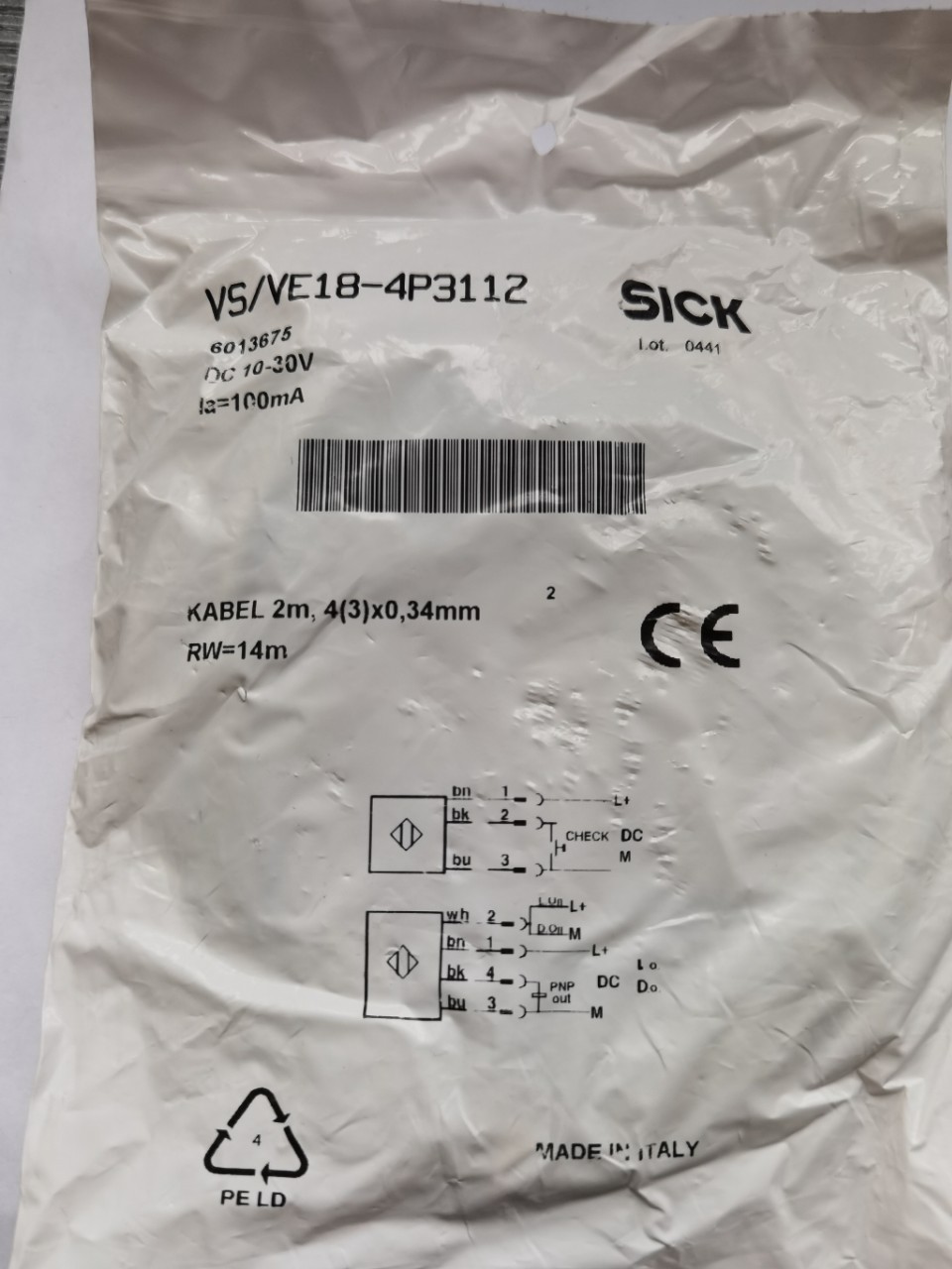 光电开关 长距离14米 金属外壳 VS/VE18-4P3112