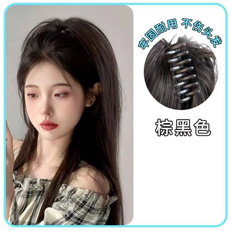 Peluca de cola de caballo con pinza de fibra de alta temperatura, fácil de colocar, efecto natural, para mujeres