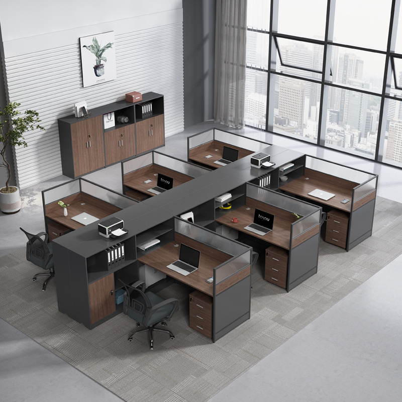 Simple Modern Office Desk and Chair Set, Financial Document Screen Partition, Office Desk Partition, Employee Computer Desk, Office Furniture