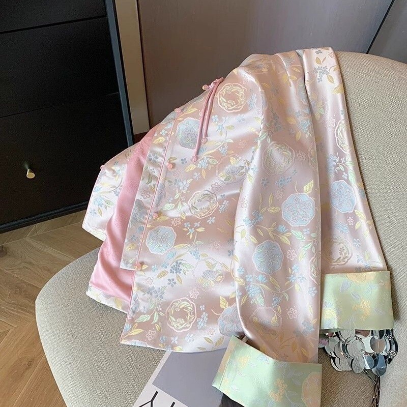 新中式醉花间提花盘扣外套女春2024国风气质改良唐装上衣|undefined