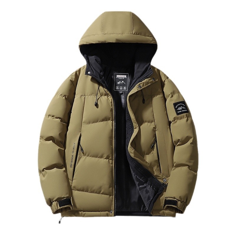 Invierno plumón chaqueta de algodón hombre de mediana edad grueso chaqueta de algodón cálida suelta chaqueta de algodón grande chaqueta de hombre
