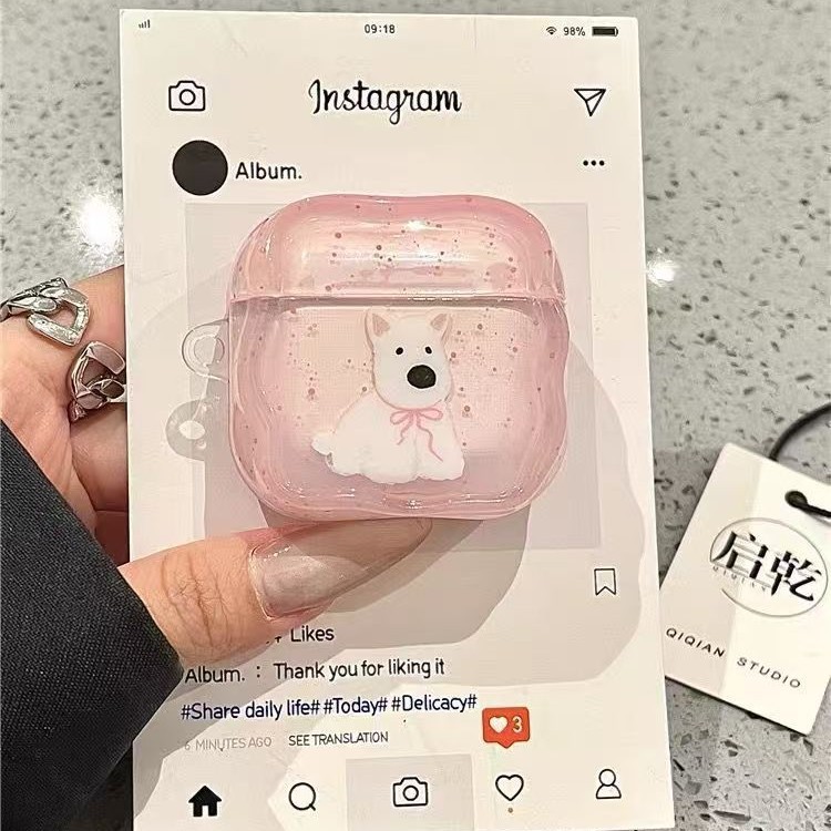 Pink Splash Moxie Highland Puppy Airpods Pro4 Cover auriculares Pro3 Bluetooth auriculares