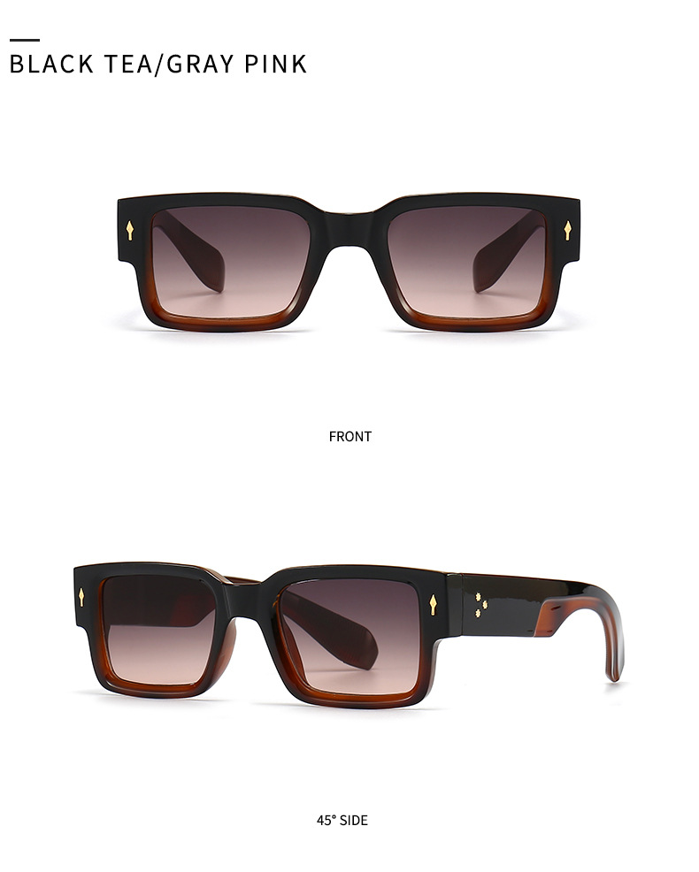 Retro Classic Style Solid Color Pc Square Full Frame Women's Sunglasses display picture 3