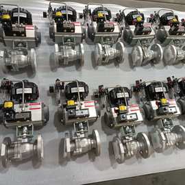 Q641F-25P 不锈钢304气动法兰球阀图片