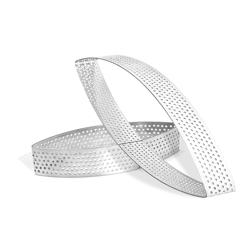 Форма для торта из нержавеющей стали 430, перфорированная форма для торта в форме листа, форма для тарта, форма для мусса, сырная башня, кольцевая форма, инструмент для кольца для торта