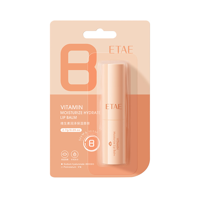 Vitamina humectante, hidratante, hidratante, anti-agrietamiento, alivio de las marcas labiales, lipstick al por mayor.