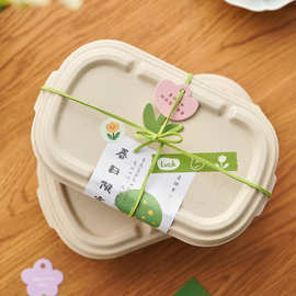 烘焙6粒青团包装盒子蛋糕清明果汉堡沙拉甜点打包环保纸塑纸浆盒