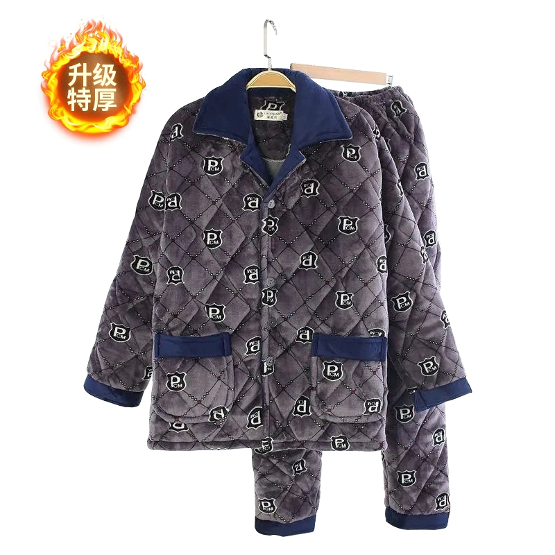 Winter warm pijama, flannel keep warm set for elderly, for middle age
