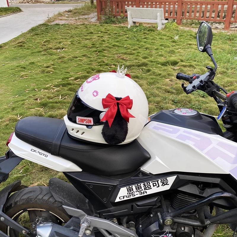 Bowknot Dog Helmet Decoration Motorcycle Electric Car Universal