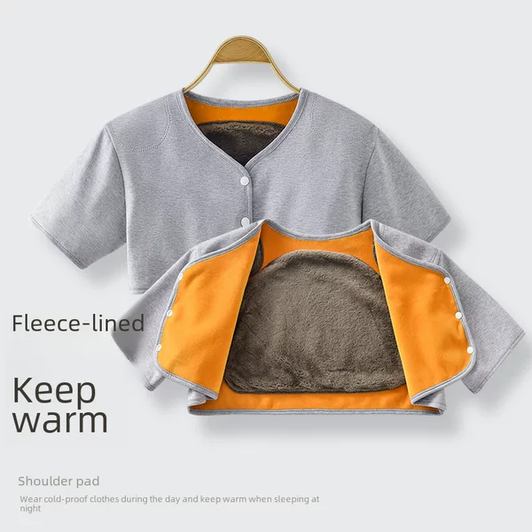 Add velvet shoulder protection waistcoat sleeping men and women pregnant women shoulder cold cotton shawl thickened cervical warm autumn and winter