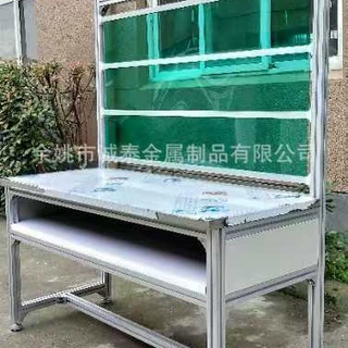 绍兴嘉兴防静电工作台带灯单双面操作台电子车间流水线打包台批发