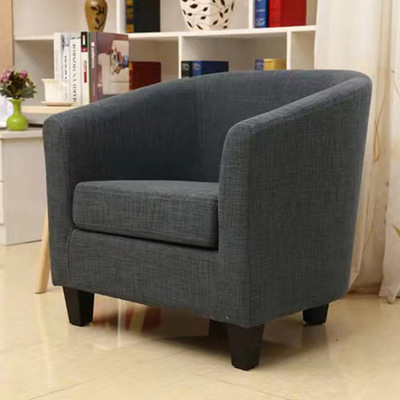 新品大气酒店客房沙发高密度舒适可定制单人阳台布艺皮质沙发批发|ms