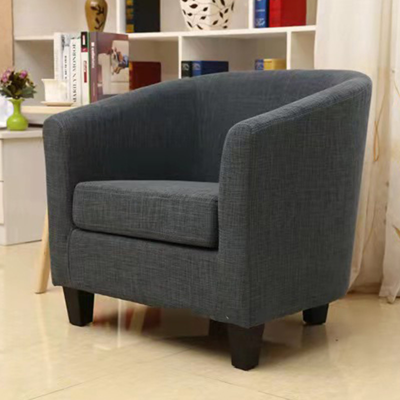 新品大气酒店客房沙发高密度舒适可定制单人阳台布艺皮质沙发批发|ms