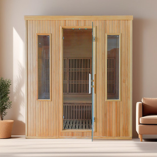 Single Canadian Iron Fir Sauna Room Manufacturer Direct Sales Hotel Club Commercial Sweat Room Far Infrared Light Wave Room