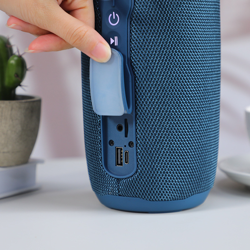 新型tg663ワイヤレスBluetooth小型スピーカー、布製低音サウンドボックス、屋外ポータブルtws通話対応ギフトスピーカー|undefined