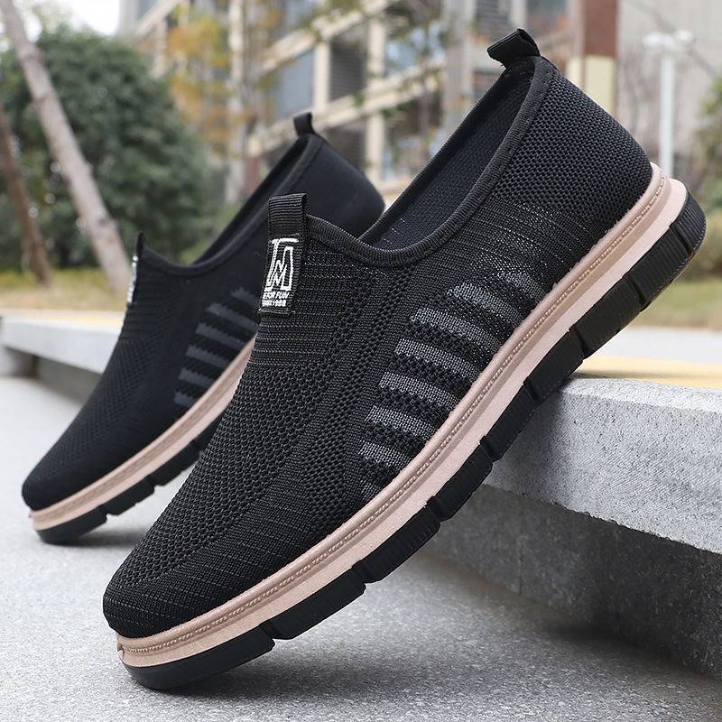 Zapatos de lona de verano para hombres viejos zapatos de tela de Beijing zapatos casuales respirables zapatos de conducción de zapatos de trabajo de un solo pie