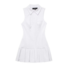 2024春夏新品欧美跨境女装宽褶白色拼接衬衫款式连体裤式连衣裙